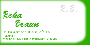 reka braun business card